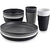 HOMGEN Plastic Dinner Set 12Pcs Unbreakable Light-Weight Kids Dinning Set Picnic Plates and Cups Set Dishwasher Safe Camping Plates and Bowls Set Camping Crockery Set for Home & Picnic etc