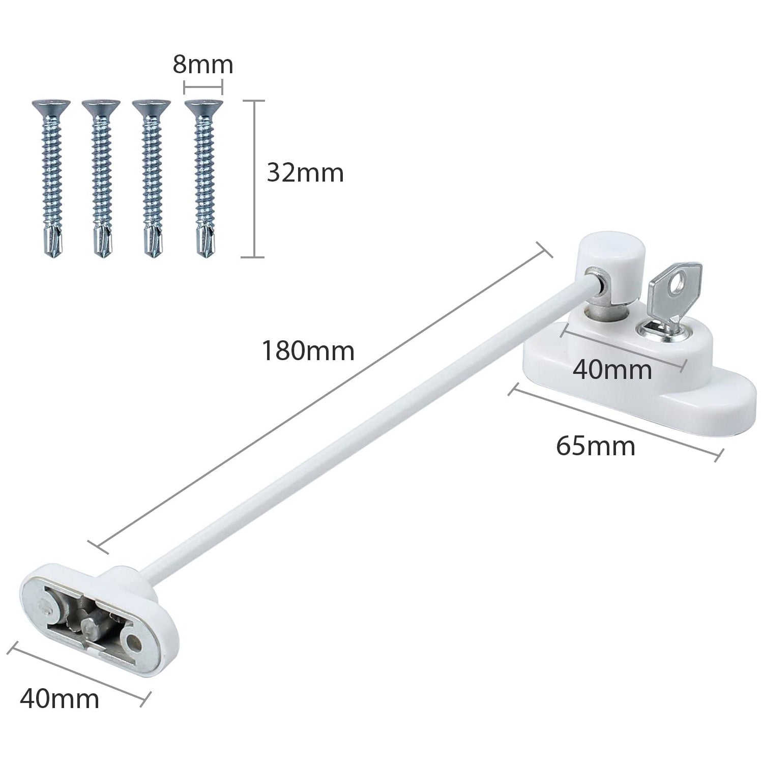 HOMGEN Popular 8 Pcs Window Restrictor Lock for Upvc