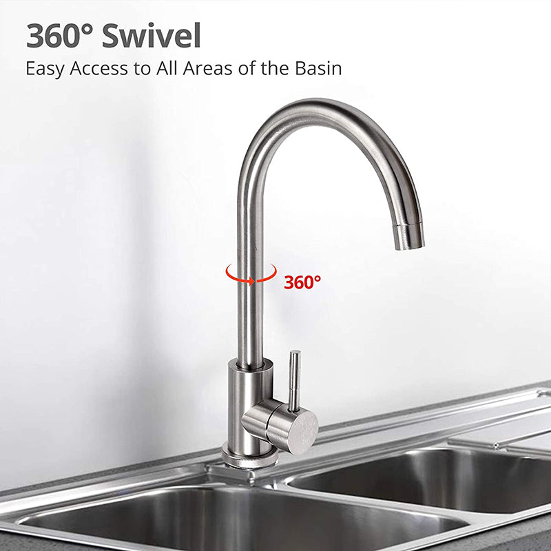 HOMGEN Professional Stainless Steel Kitchen Sink Tap 360°