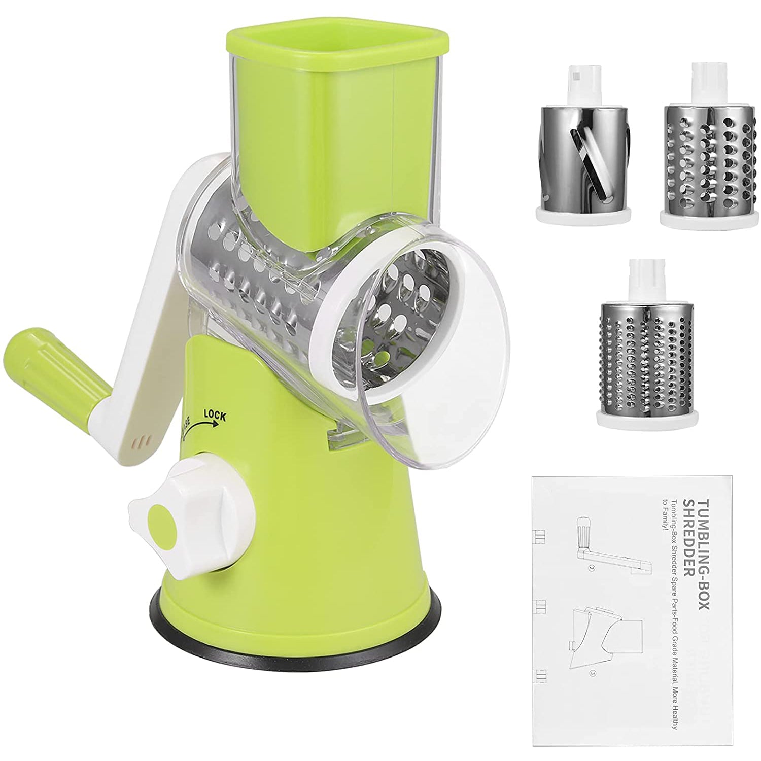 Homgen Popular Hand Held 3 in 1 Manual Vegetable Slicer Set