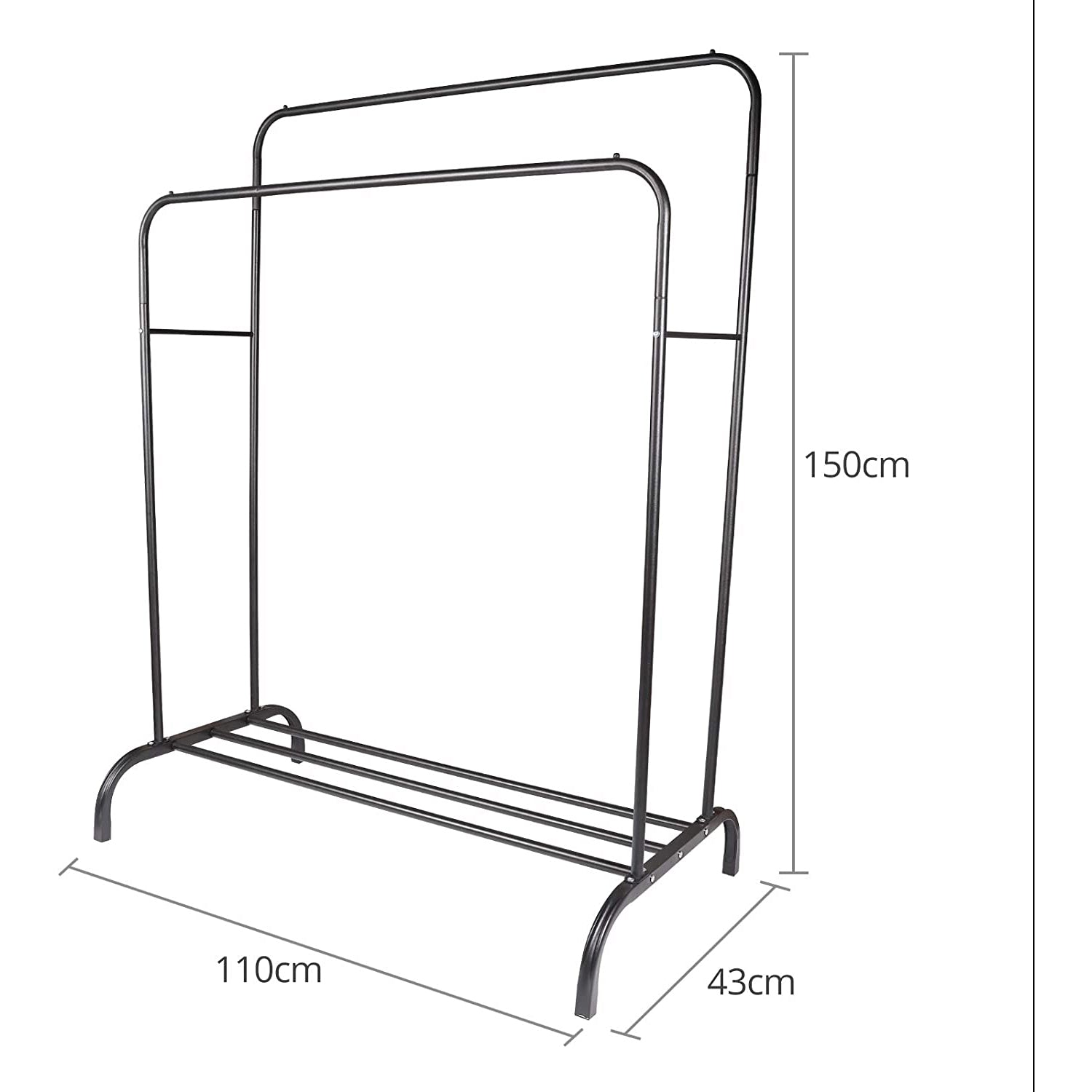 HOMGEN Popular Cloth Rail Storage Heavy Duty Metal Clothes Rail