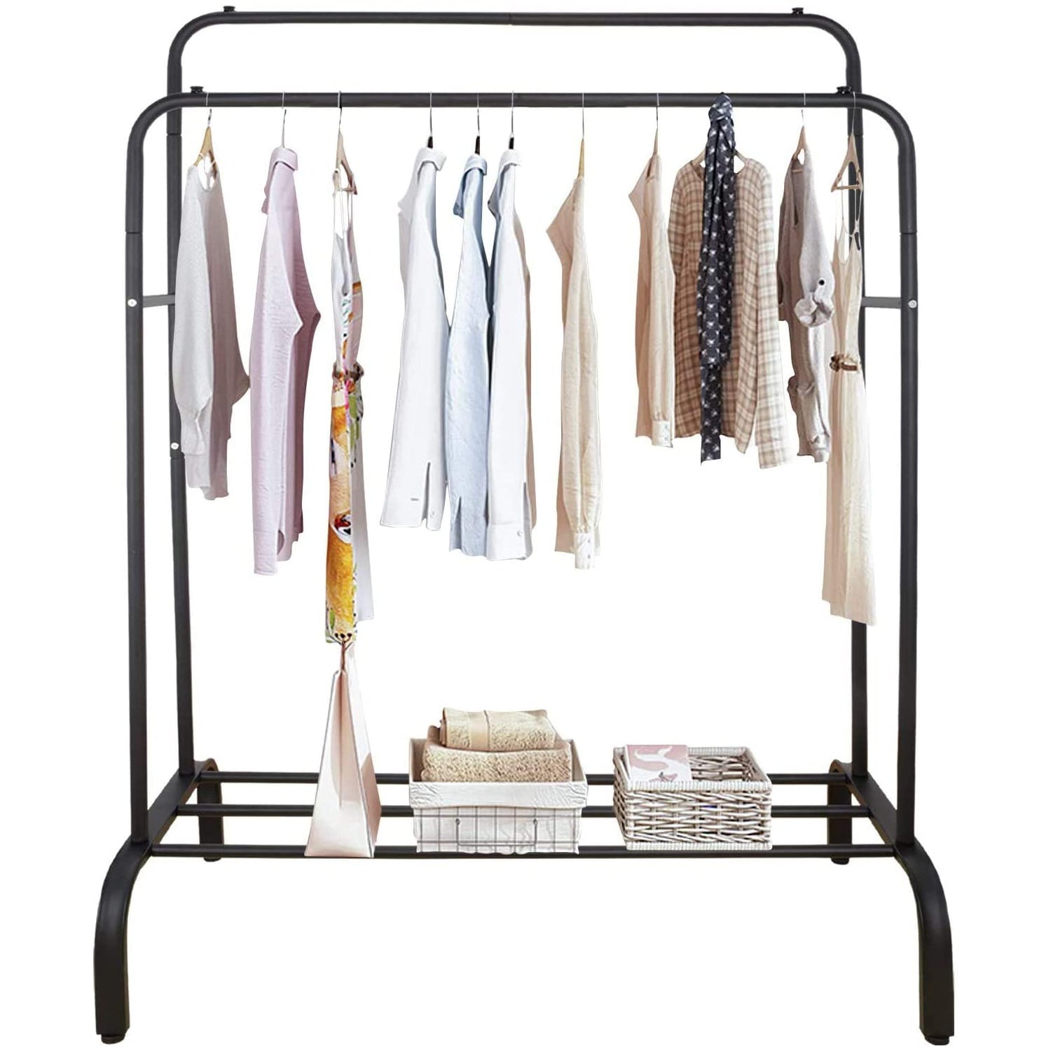 HOMGEN Popular Cloth Rail Storage Heavy Duty Metal Clothes Rail