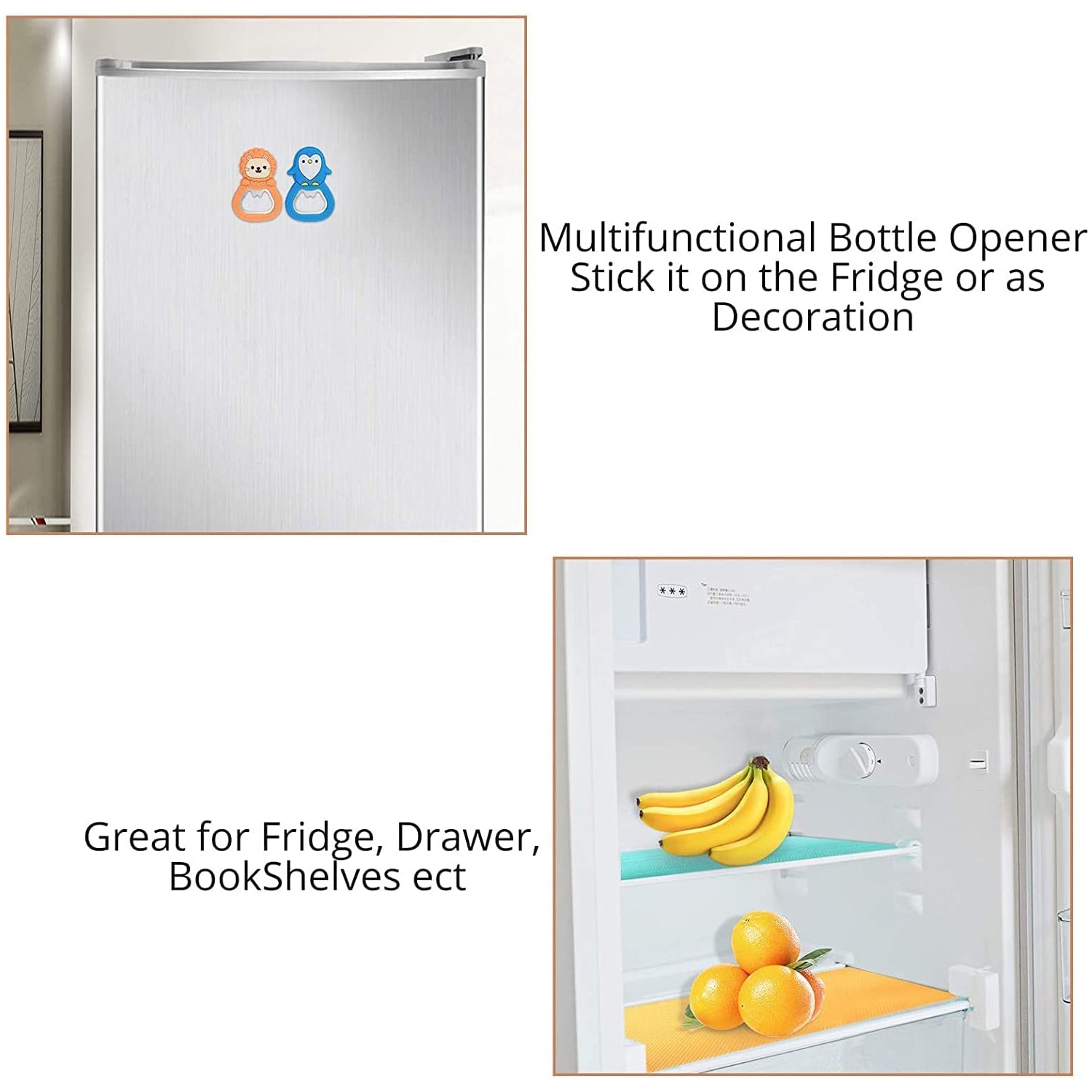 HOMGEN Popular 16Pcs Refrigerator Mats (4 Colours,45x29cm)