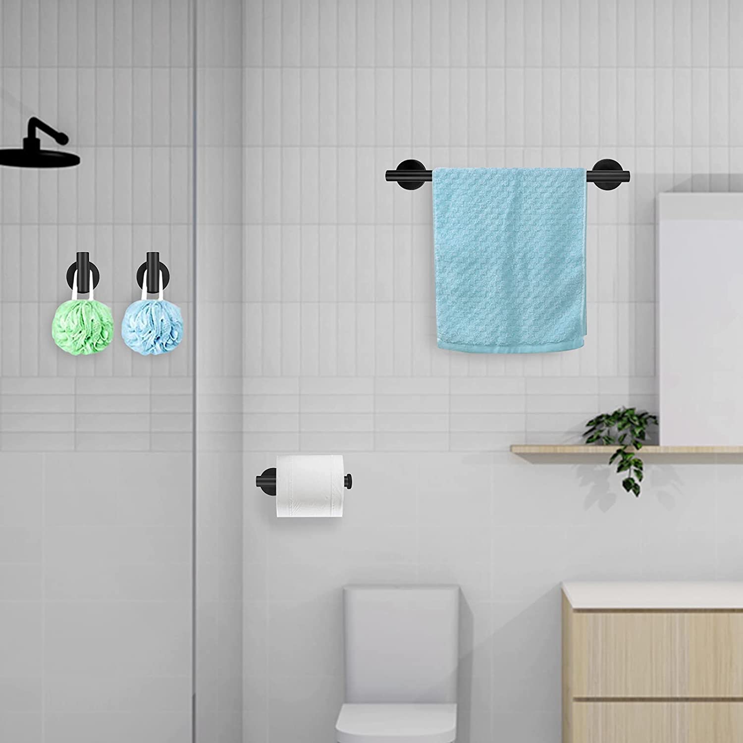 HOMGEN Popular 4pcs Modern Bathroom Accessories Set
