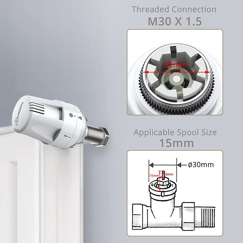 Homgen Professional 2Pcs Thermostat Radiator Head Replacement