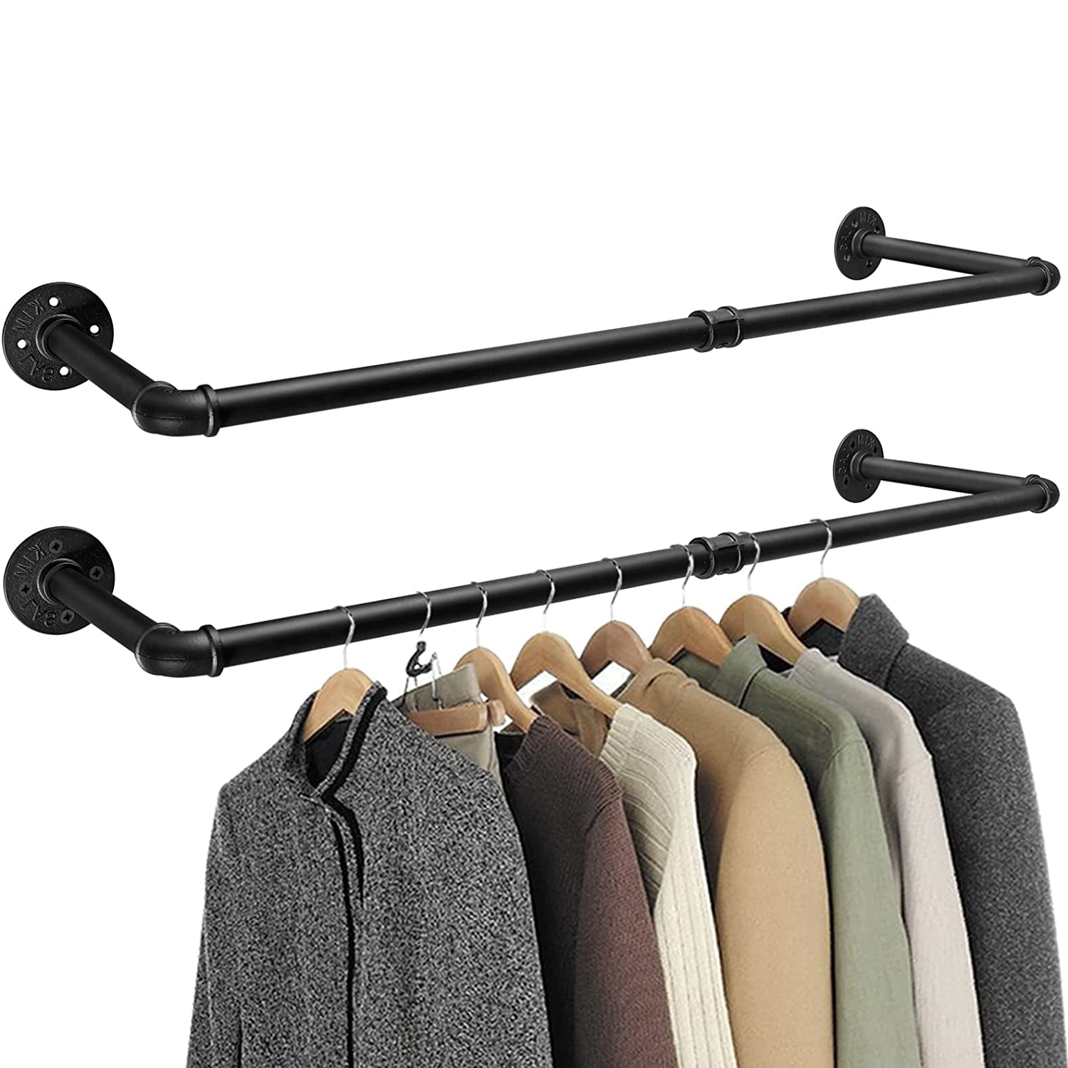 HOMGEN 2pcs Popular 120cm Clothes Rail Wall Mounted – Homgen