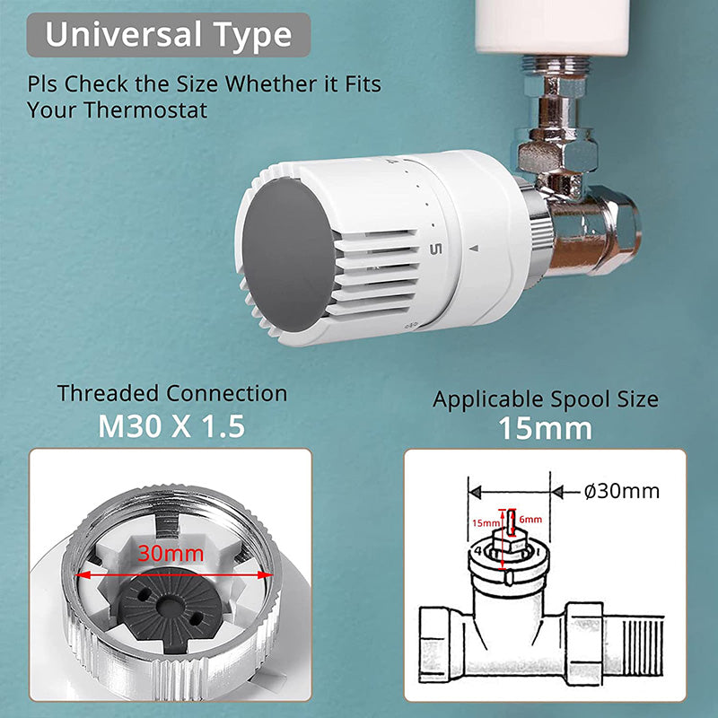 HOMGEN Popular 3Pcs TRV Thermostat Radiator Head