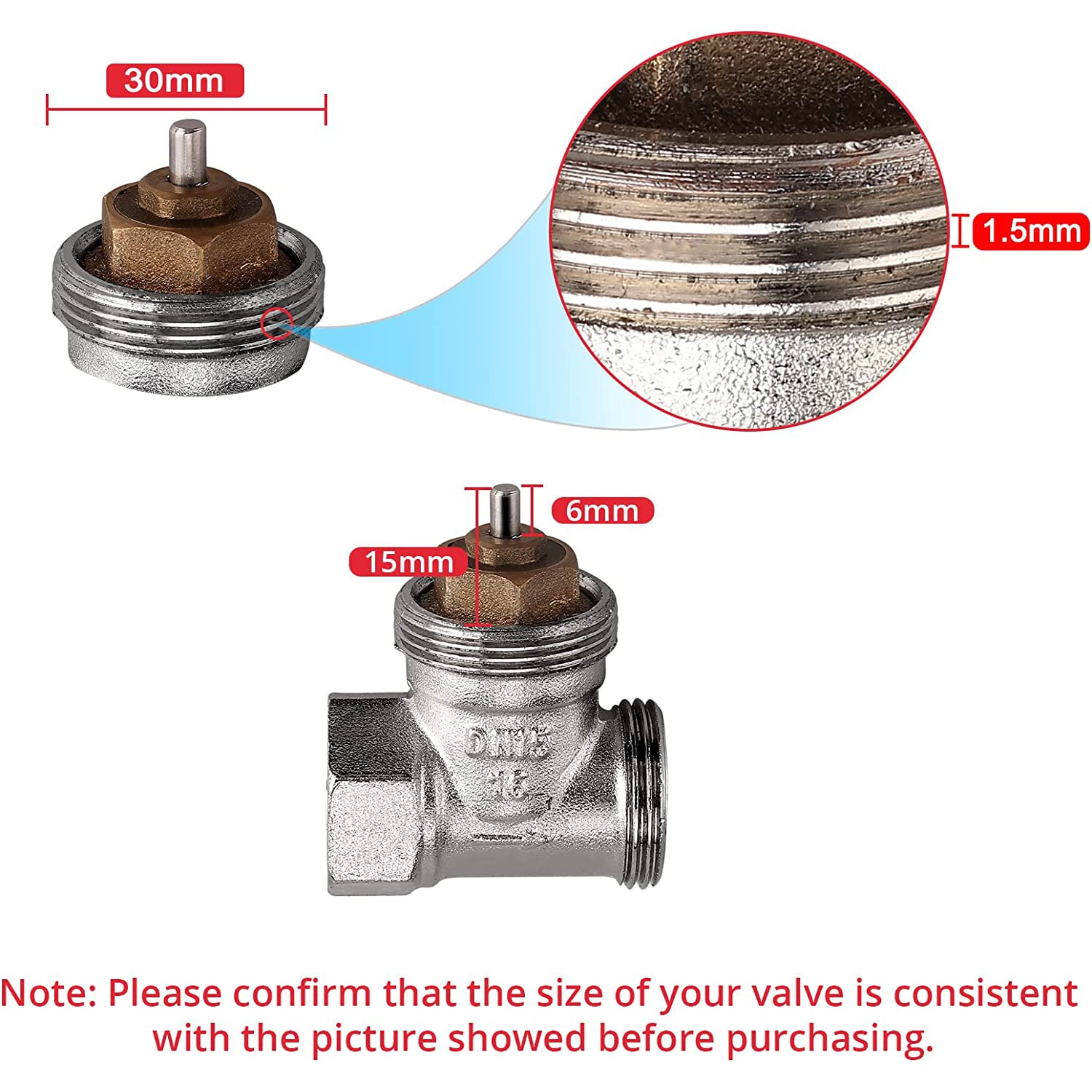 HOMGEN Popular 3Pcs TRV Thermostatic Head Radiator