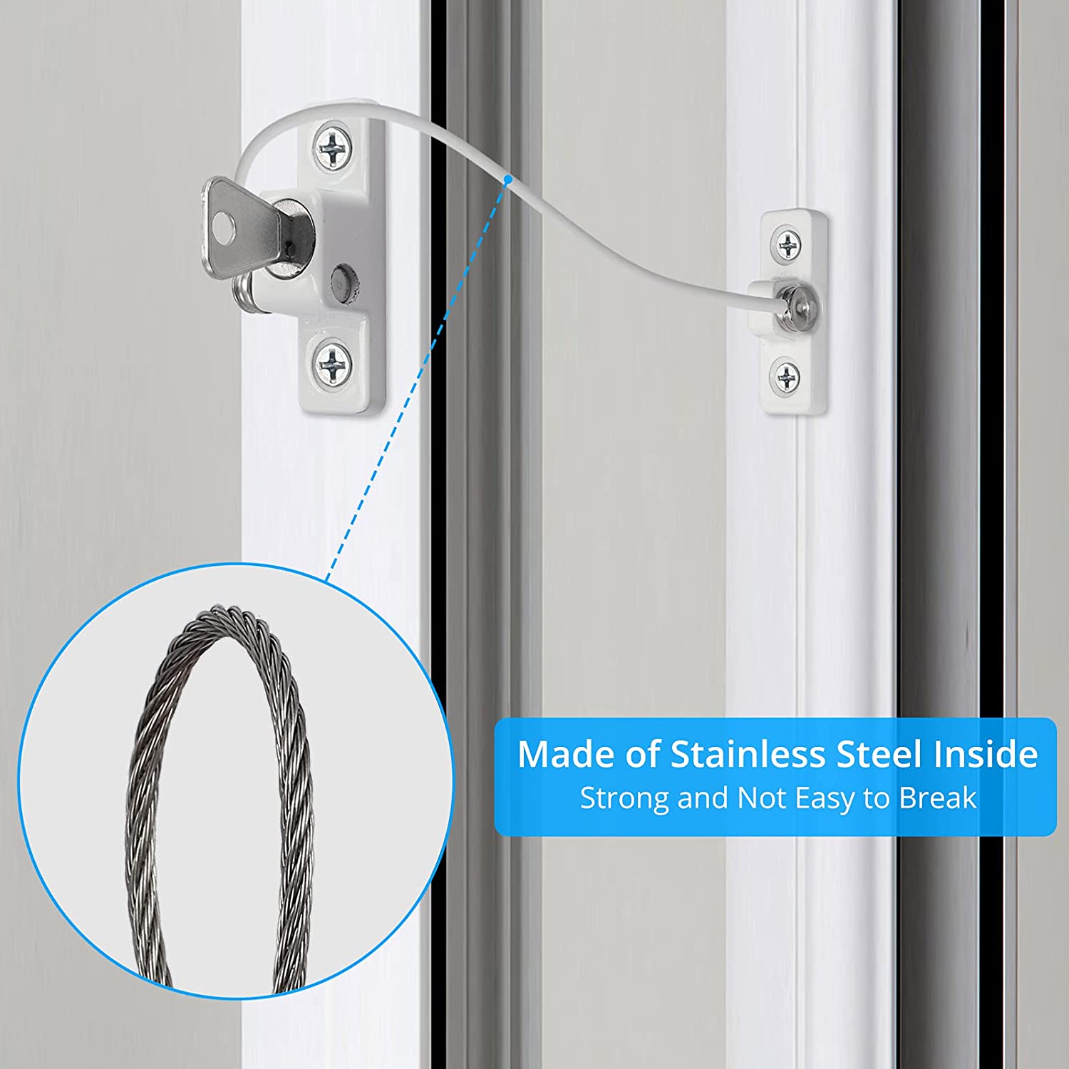 HOMGEN Professional 8pcs Window Restrictor Locks Baby Security