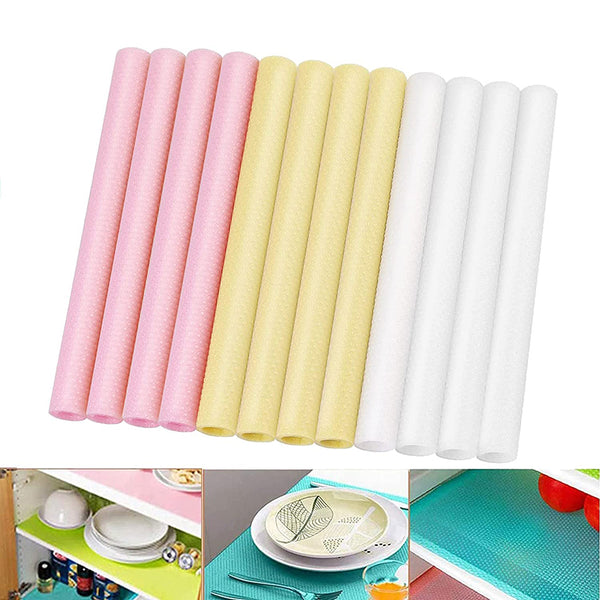 HOMGEN Popular 12Pcs Refrigerator Mats Fashion Refrigerator (3Colours,45x29cm)