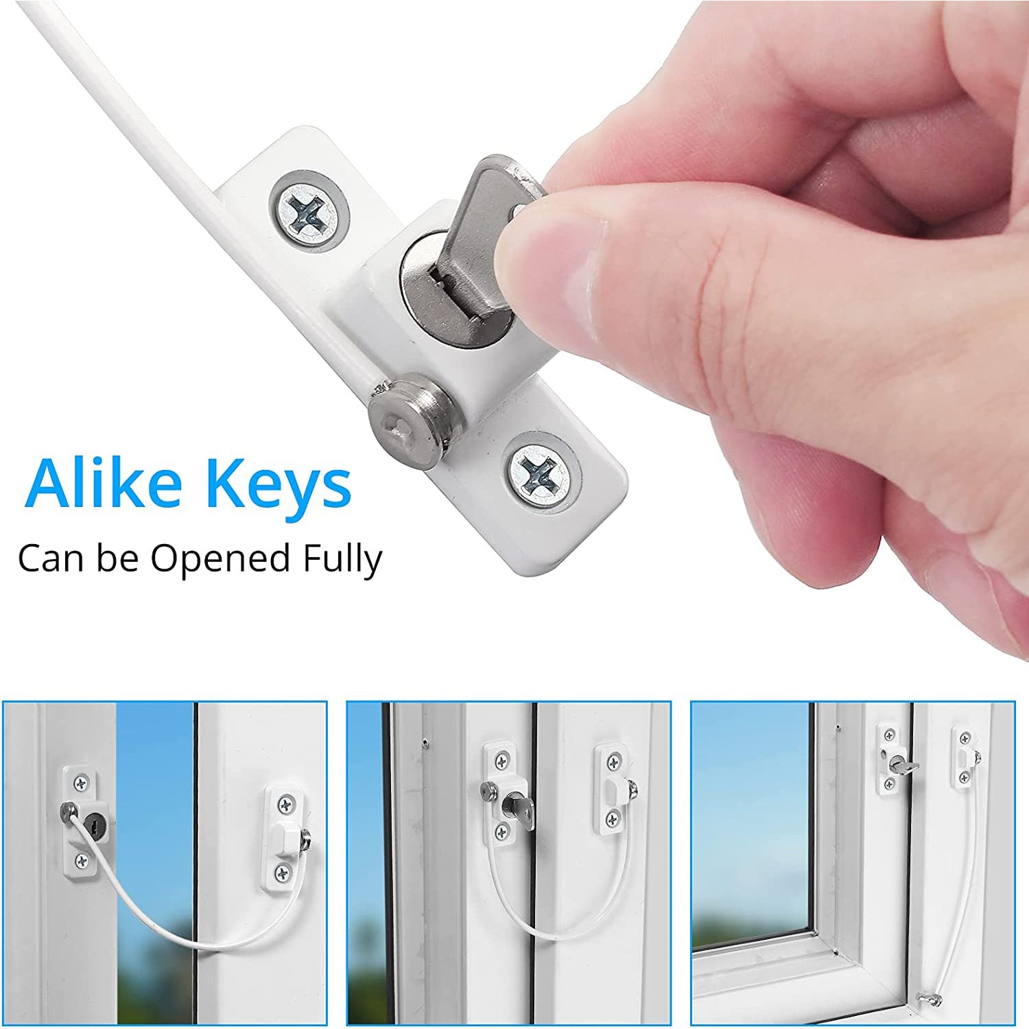 HOMGEN Professional 8pcs Window Restrictor Locks Baby Security