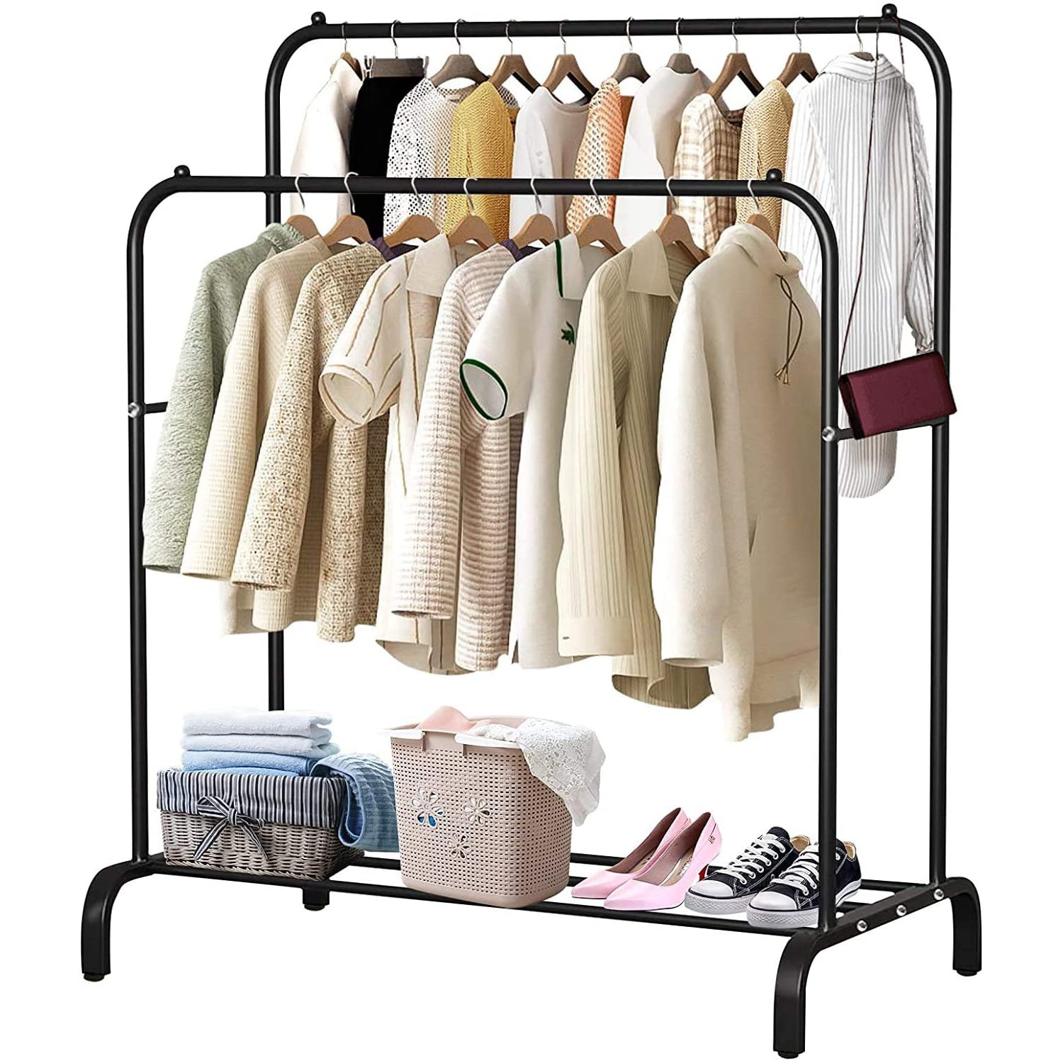 HOMGEN Popular Cloth Rail Storage Heavy Duty Metal Clothes Rail