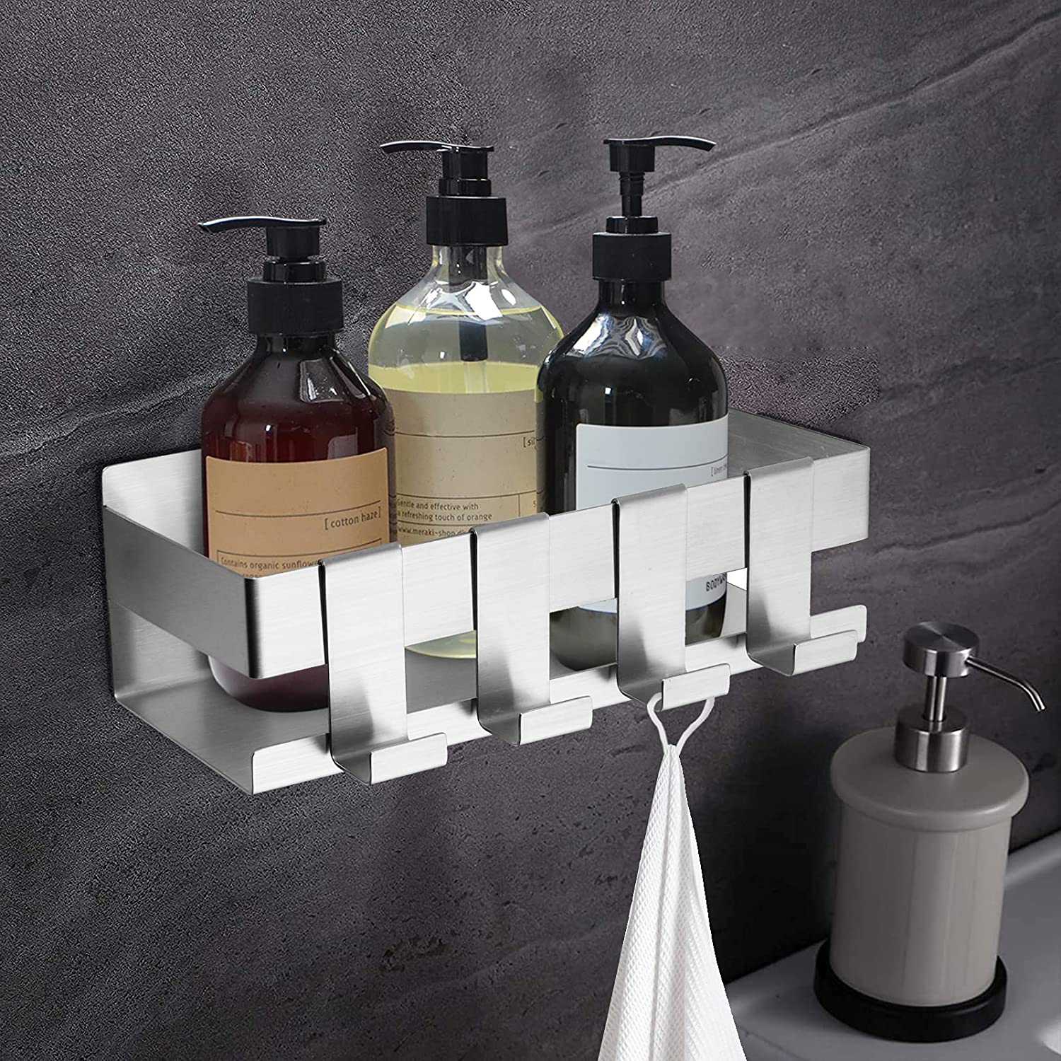 Homgen Shower Shelf with No Drilling Self Adhesive